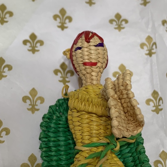 Straw woven doll Angel ornament - Picture 3 of 11